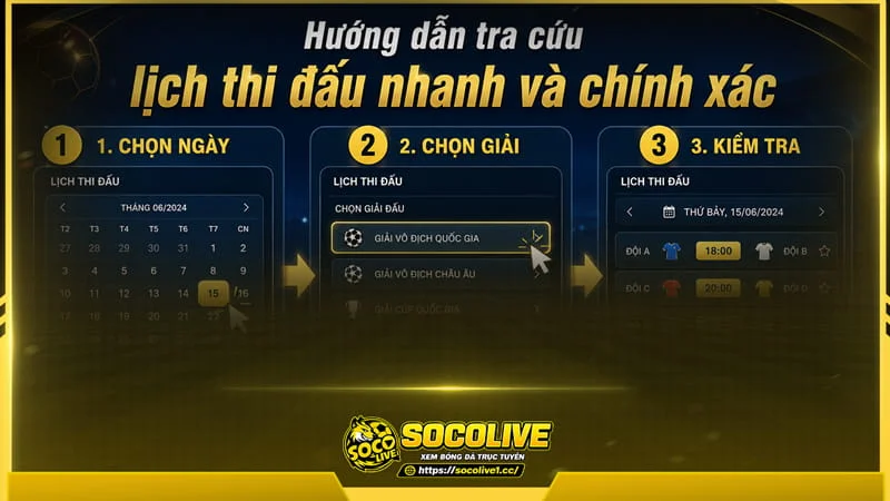 Hướng dẫn tra cứu lịch thi đấu nhanh và chính xác tại website Socolive